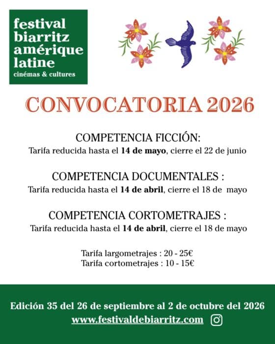 Biarritz Amérique Latine 2026: Oportunidad para cine latino en Francia